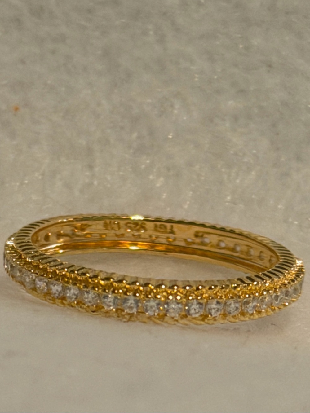 Gold and Diamond Pavé Eternity Band - Women's Jewelry